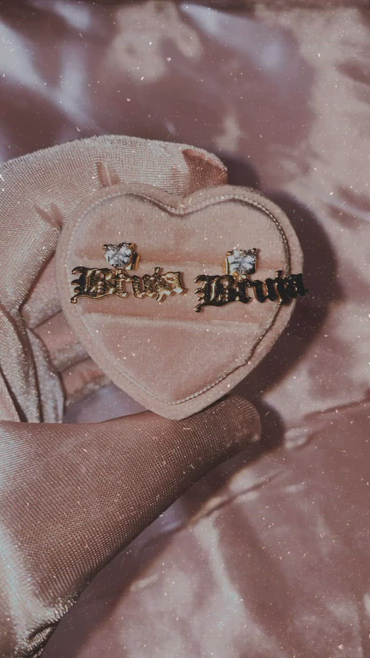 Bruja Heart Studs