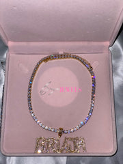 Gold Bruja + 5MM Tennis Chain - High Priestess of Love