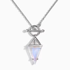 Lunar Moonstone T-Lock Necklace