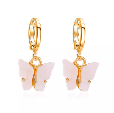 Ivory White Butterfly Earrings - High Priestess of Love