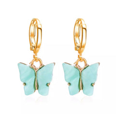 Teal Butterfly Earrings - High Priestess of Love