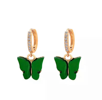 Green Butterfly Earrings - High Priestess of Love