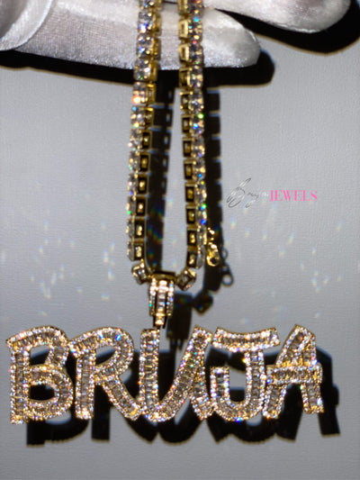 Gold Bruja + 5MM Tennis Chain - High Priestess of Love
